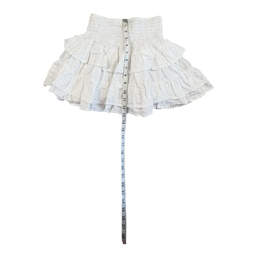 Art and Class Girls Size White Eyelet Smocked Layered Ruffle‎ Skirt M (8)